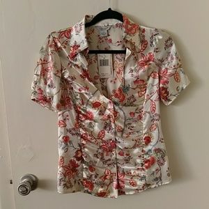 NWT Vintage Guess Floral Blouse